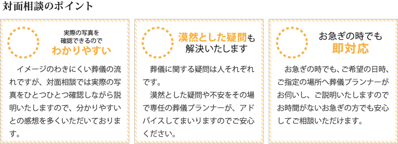 対面相談のポイント