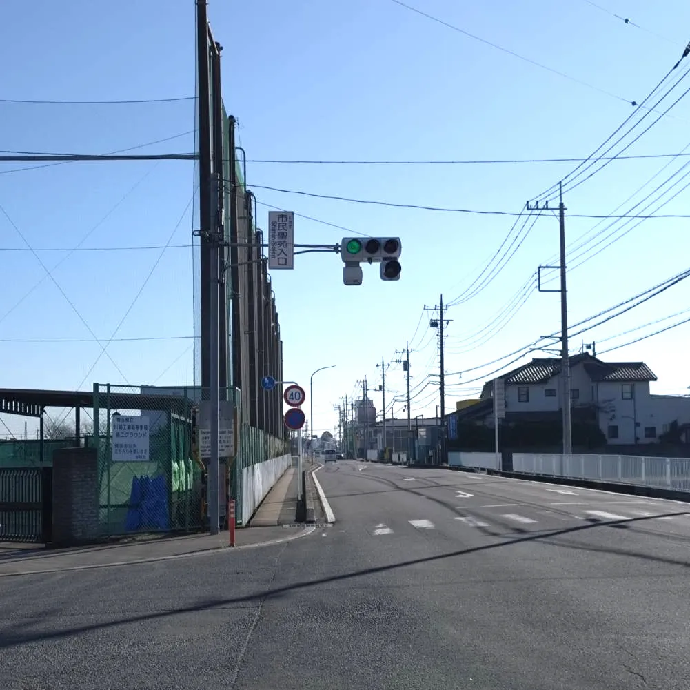 川越市民聖苑やすらぎのさとの駐車場への入り方1