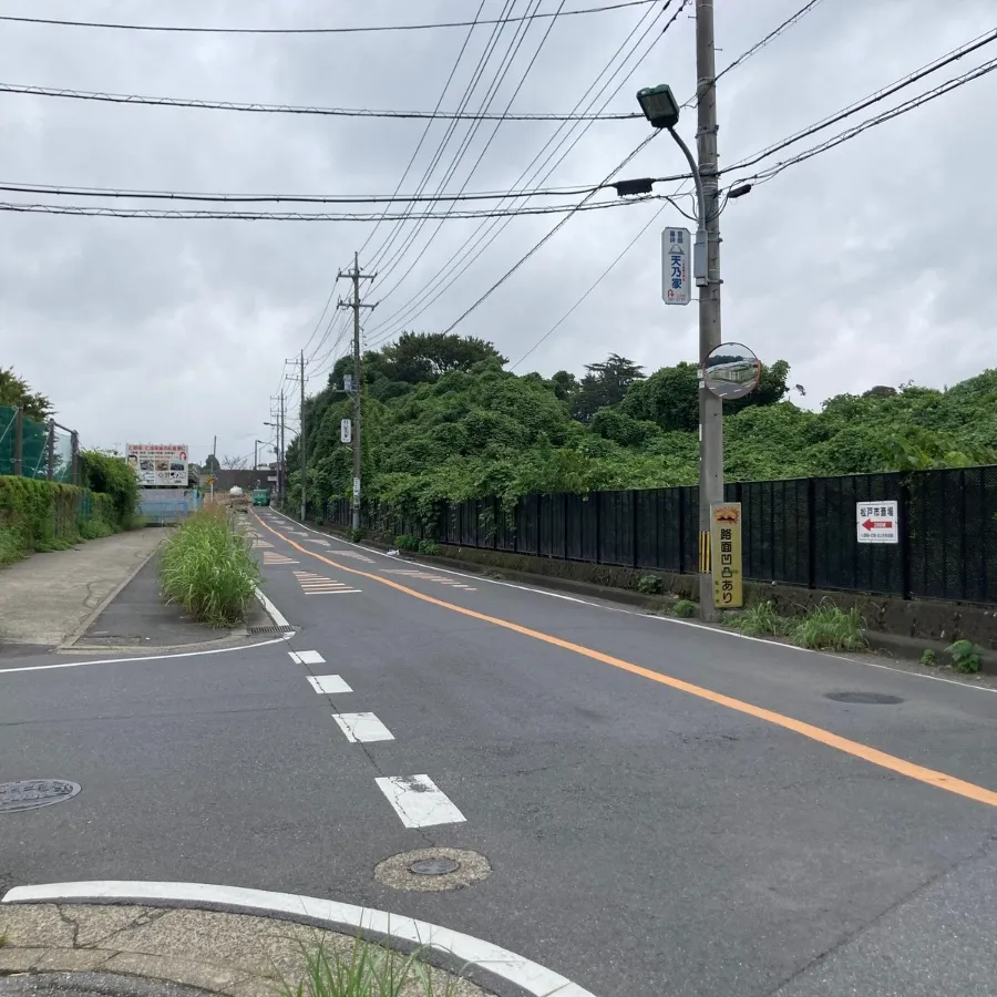 松戸市斎場の駐車場への入り方5