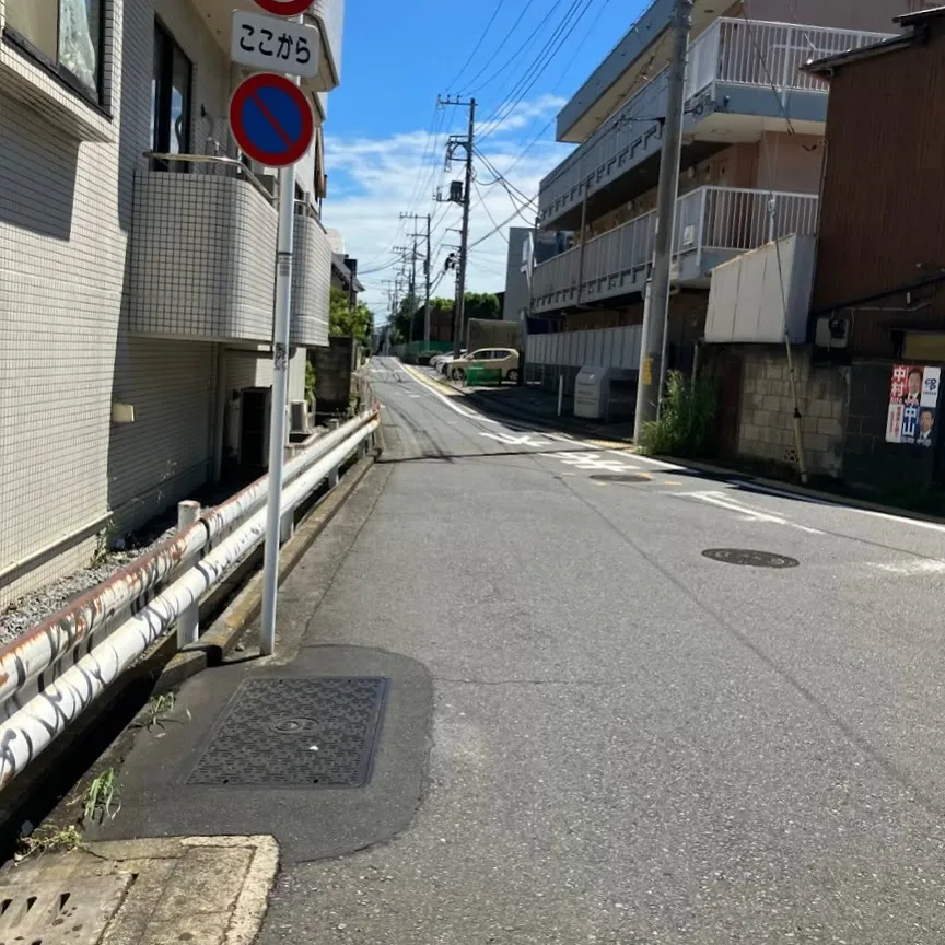 西寺尾会堂の駐車場への入り方2