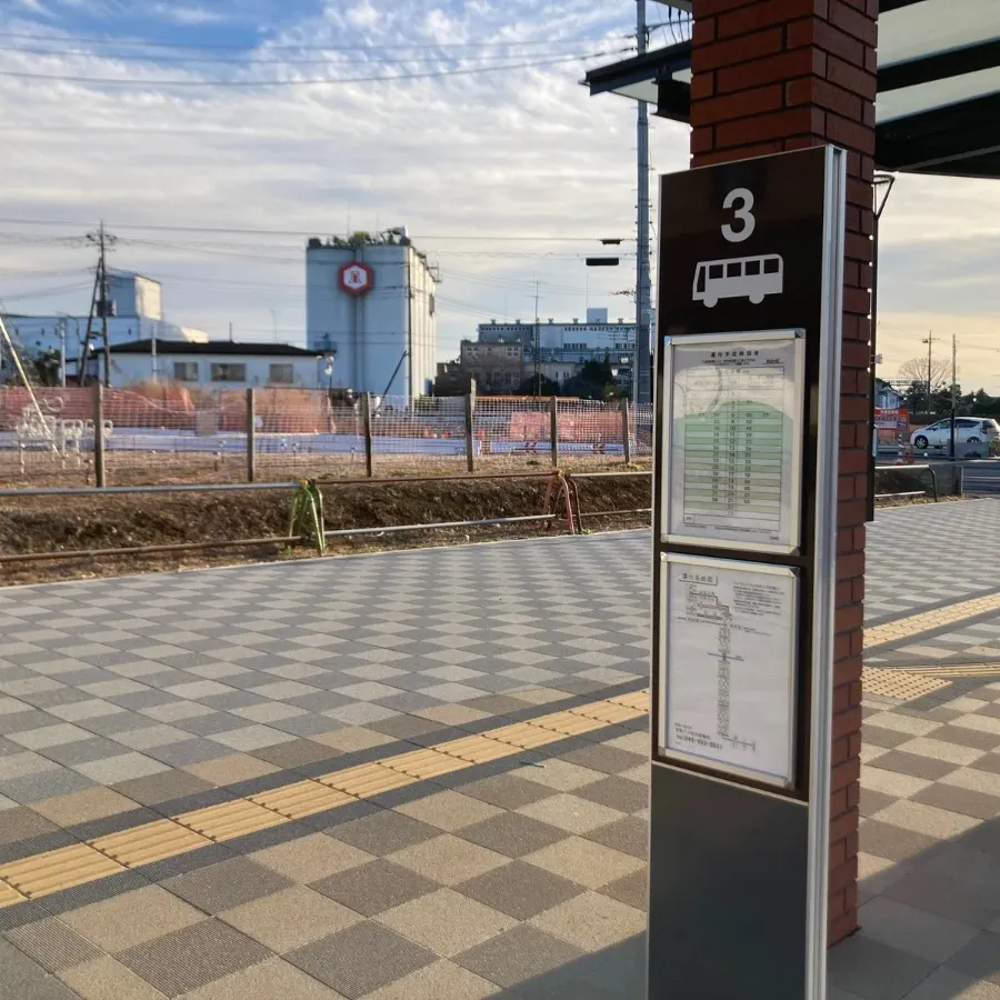 乗車するバス停