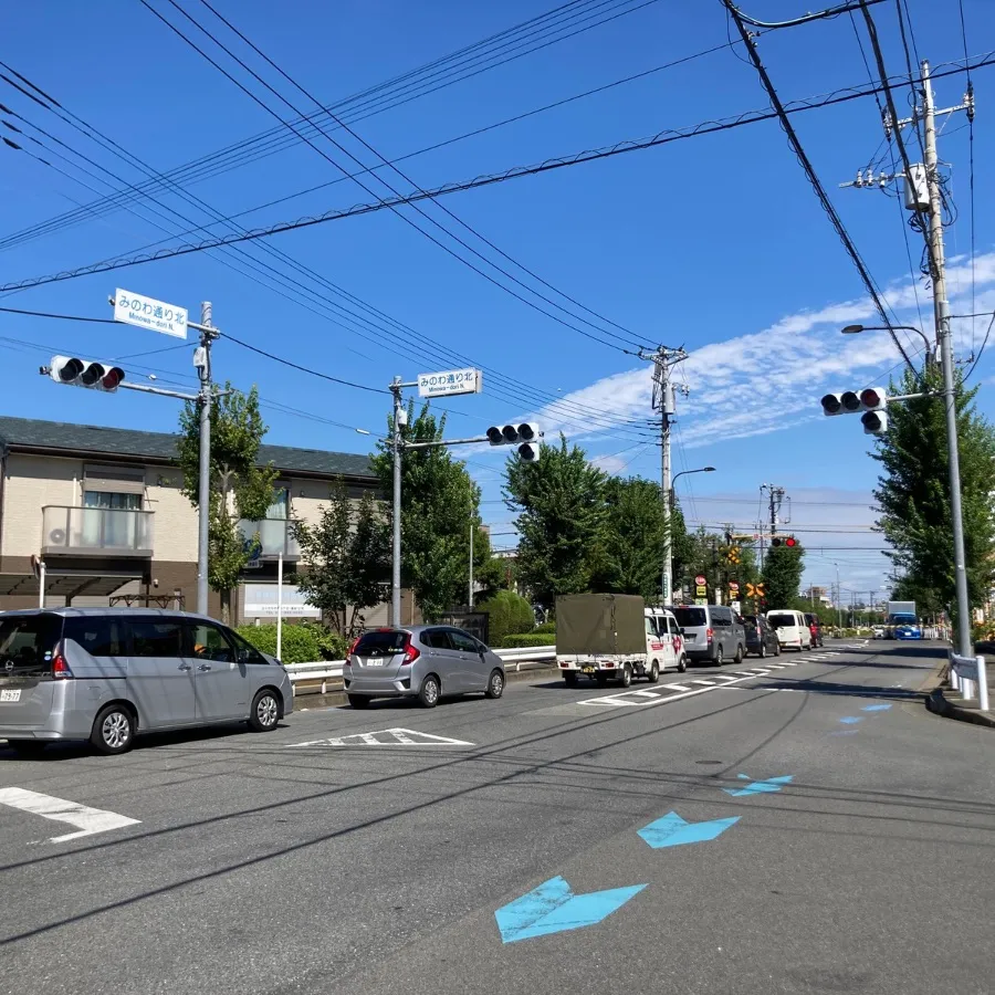 立川市斎場の駐車場への入り方1