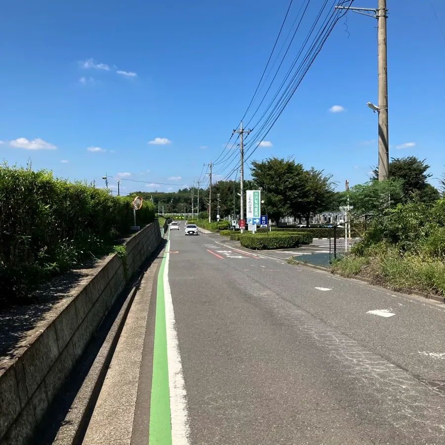 所沢市斎場の駐車場への入り方2