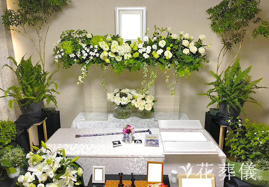 きよらかな心で。の花祭壇