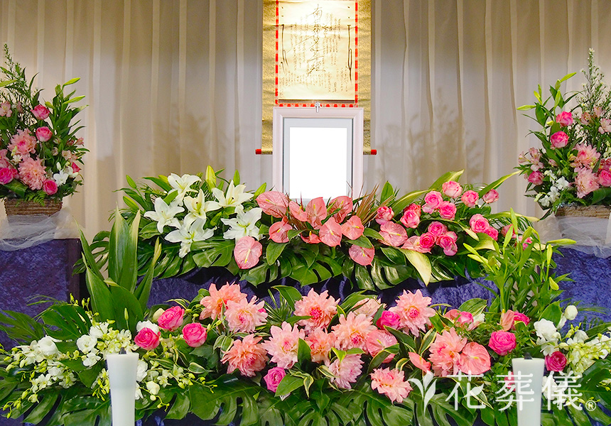 フラダンスの花祭壇