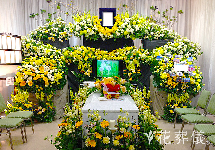 プーさんの花祭壇