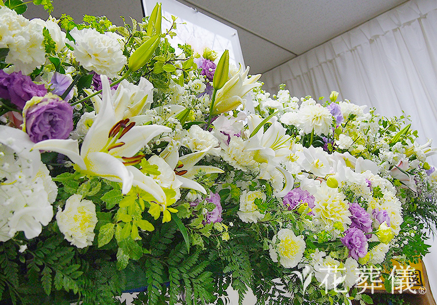 釣り堀の花祭壇