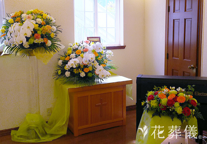 可憐の花祭壇