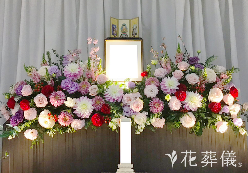 鏡花水月の花祭壇