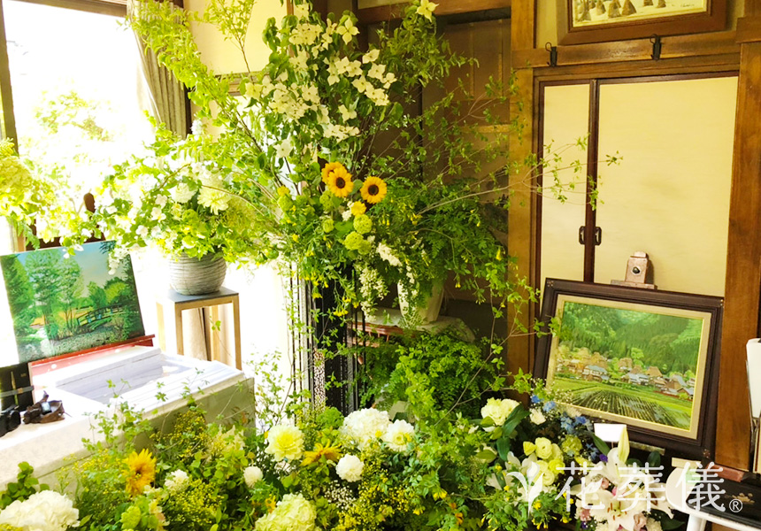万緑の花祭壇