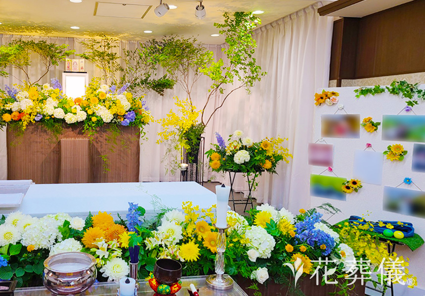 陽だまりの花祭壇