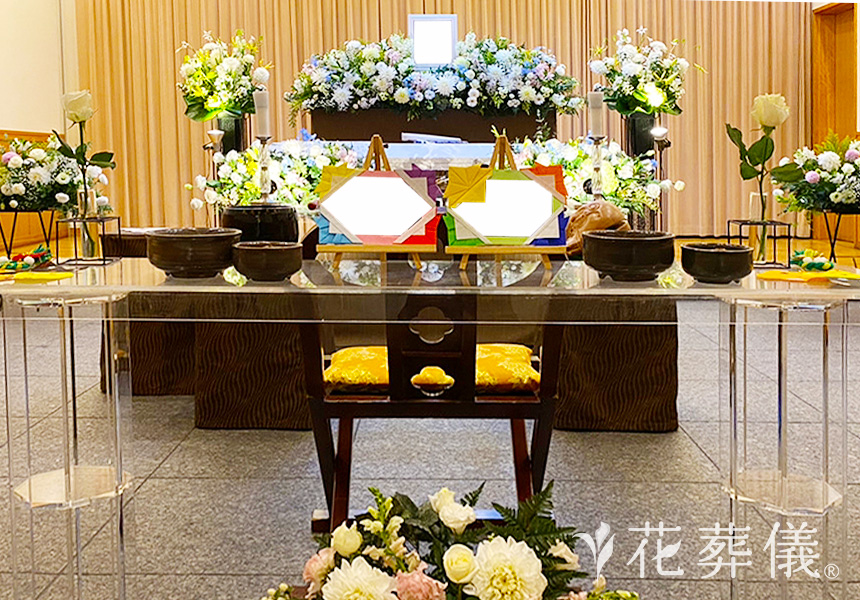 父の優しさの花祭壇