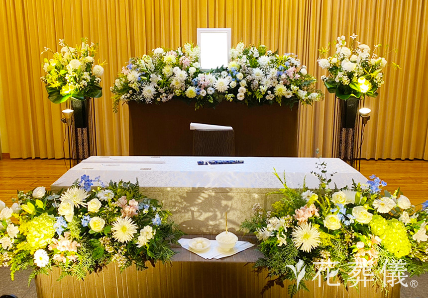 父の優しさの花祭壇