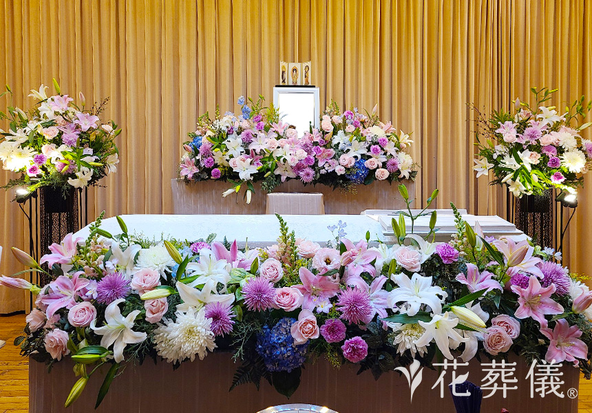 冬茜の花祭壇