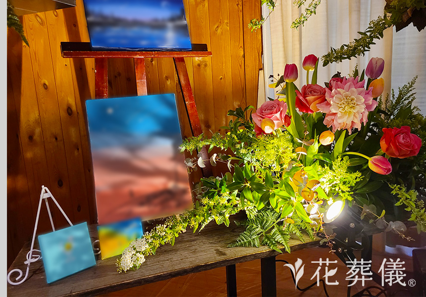 満天の星空の花祭壇