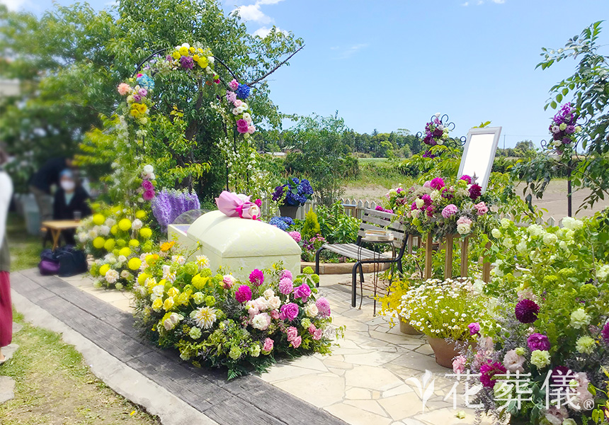 虹の橋を渡るの花祭壇