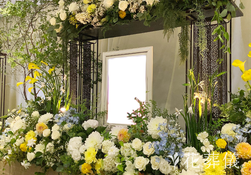 卓球一筋の花祭壇