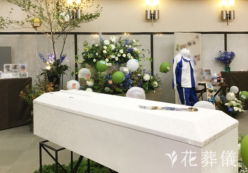 メッセージの花祭壇