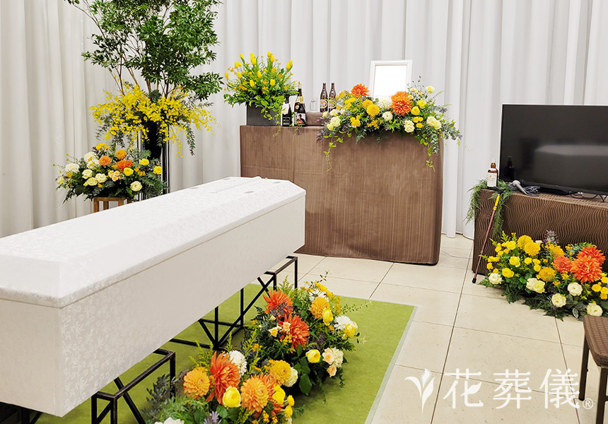 サンシャインの花祭壇