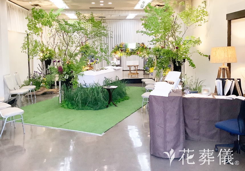 家族愛の花祭壇