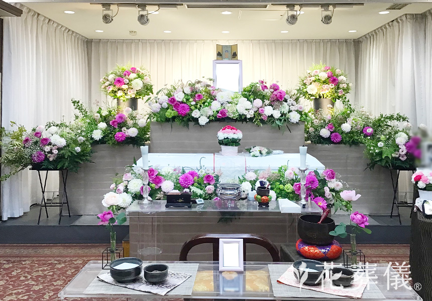笑顔咲くの花祭壇