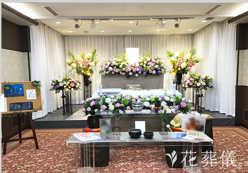 アナベルの花祭壇