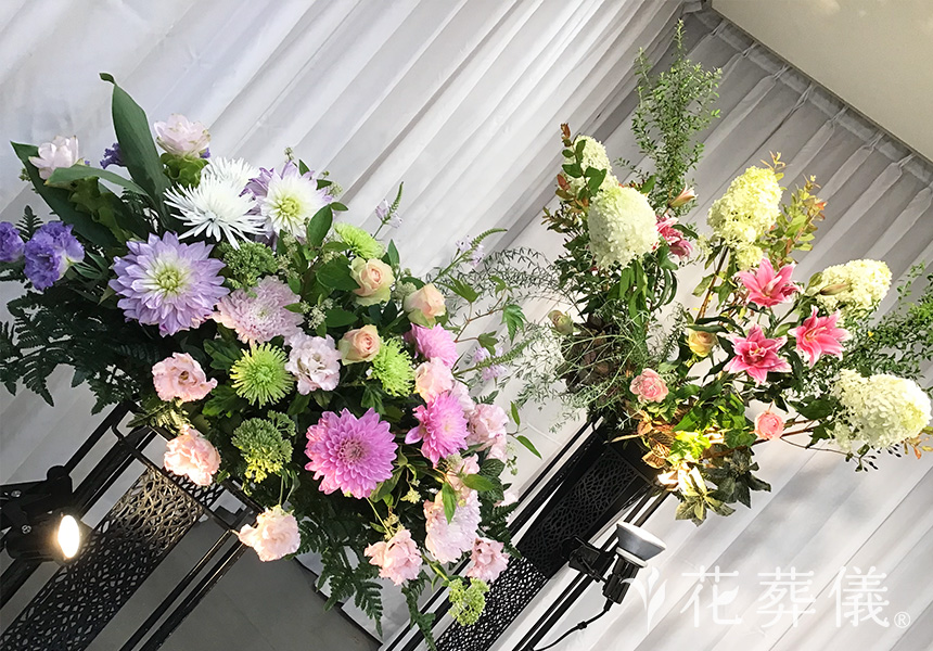 アナベルの花祭壇