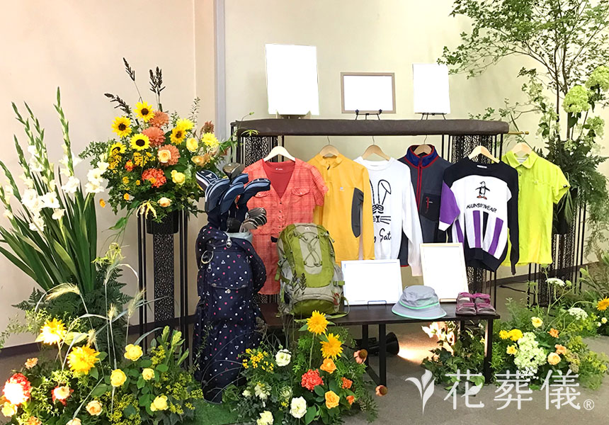 ひまわりのようにの花祭壇
