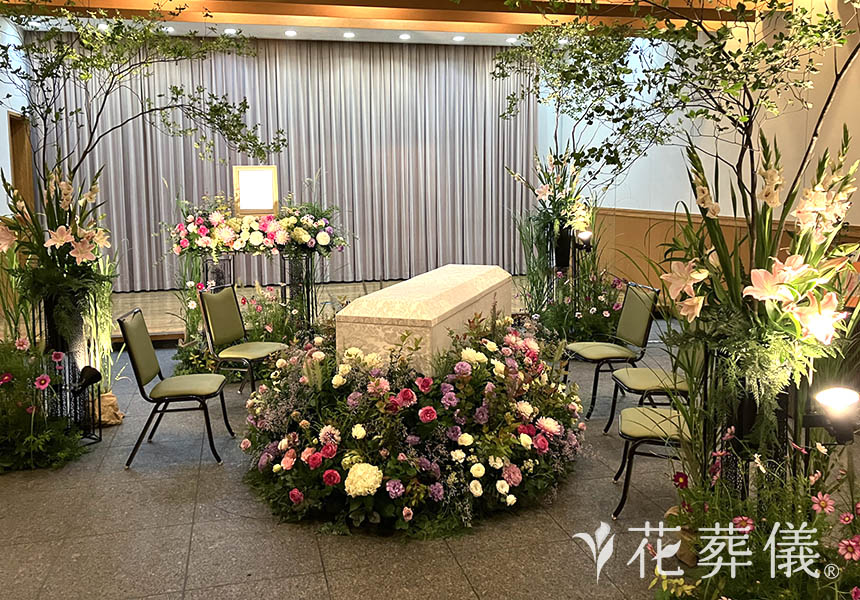 夫婦の絆の花祭壇