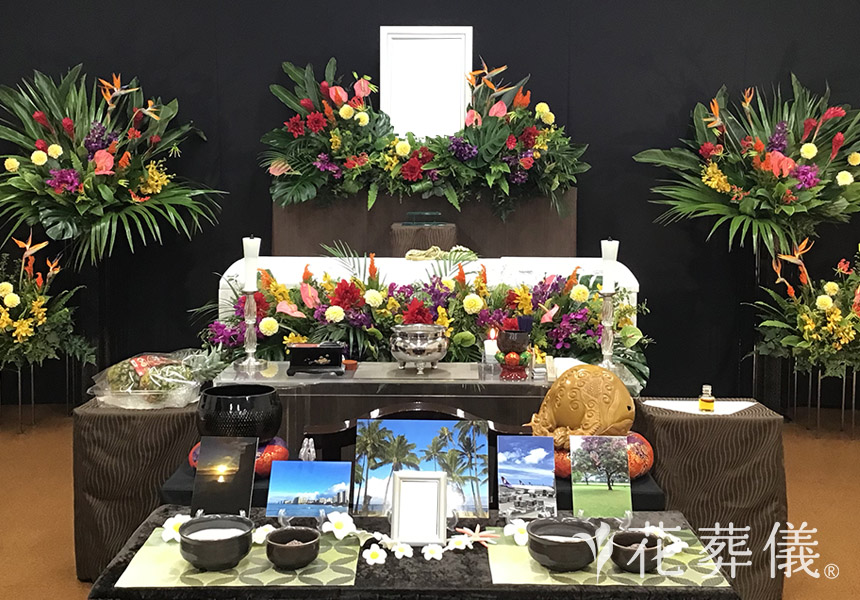 HAWAIIの花祭壇
