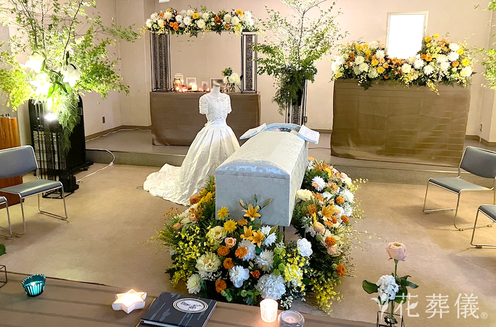 元気を出しての花祭壇