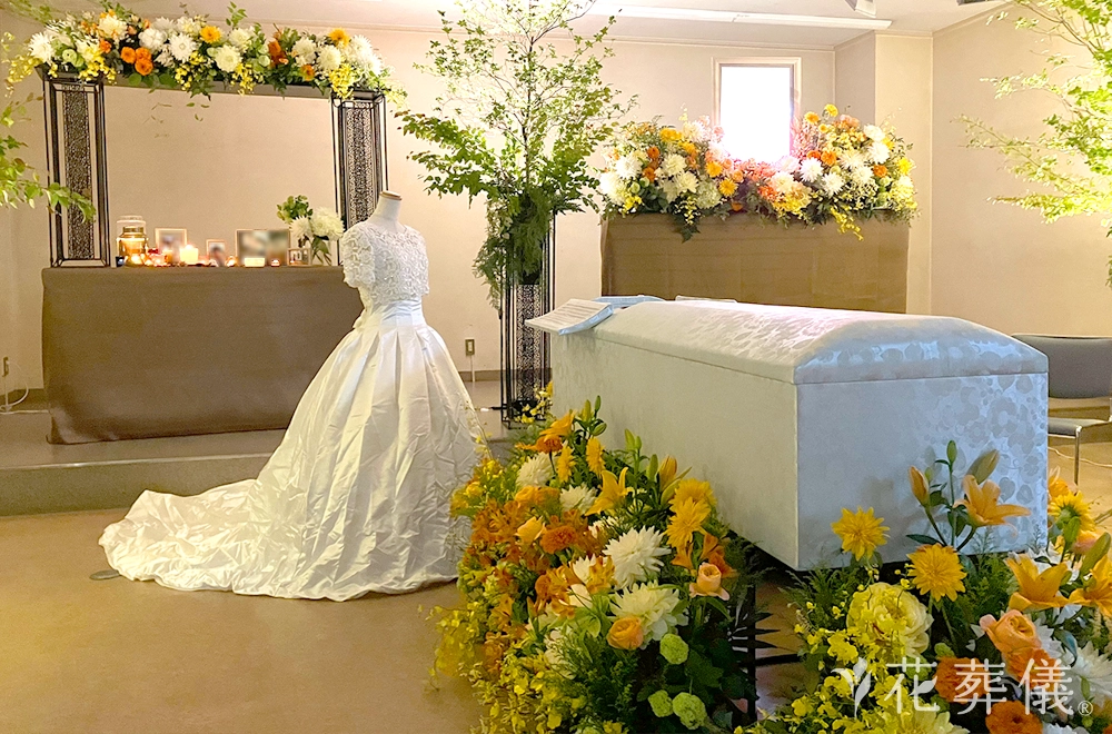 元気を出しての花祭壇
