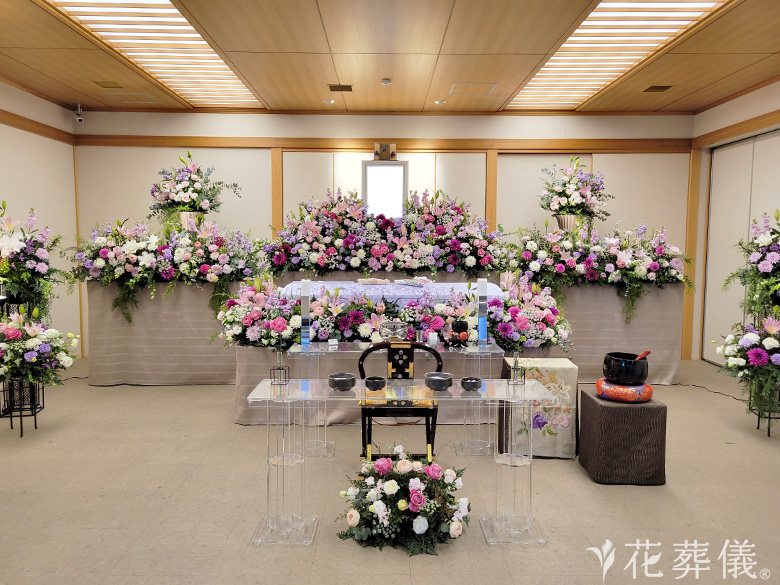 和田堀廟所で葬儀を行ったお客様の祭壇写真01