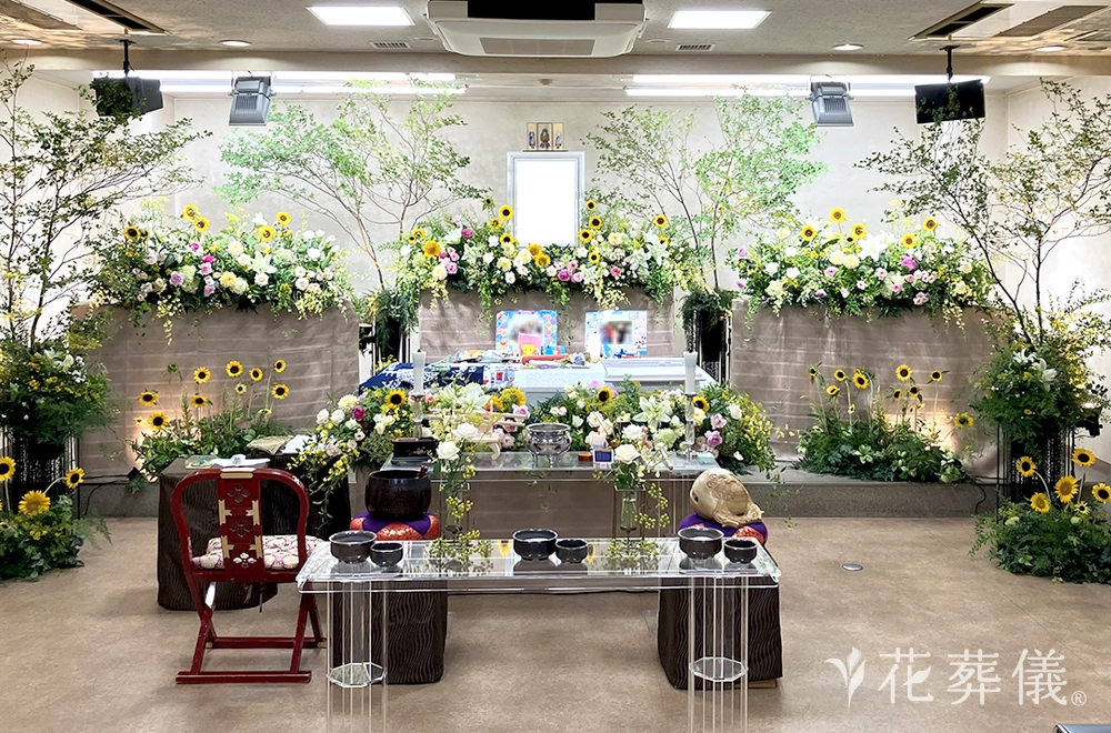 太陽のようにの花祭壇