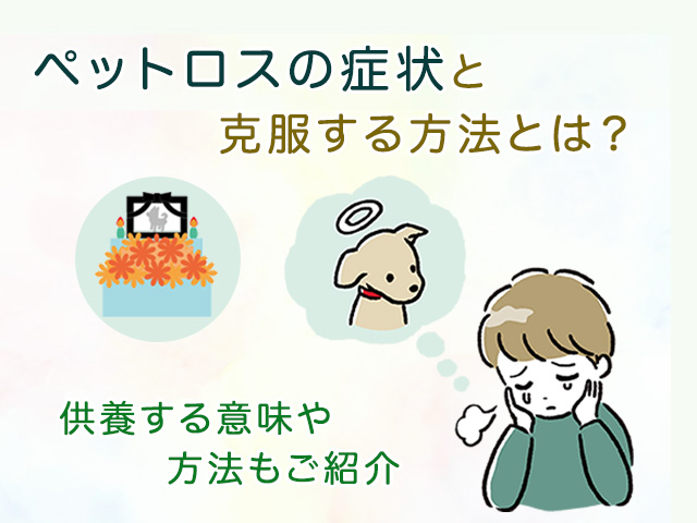 ペットロスの症状と克服する方法とは？供養する意味や方法もご紹介 