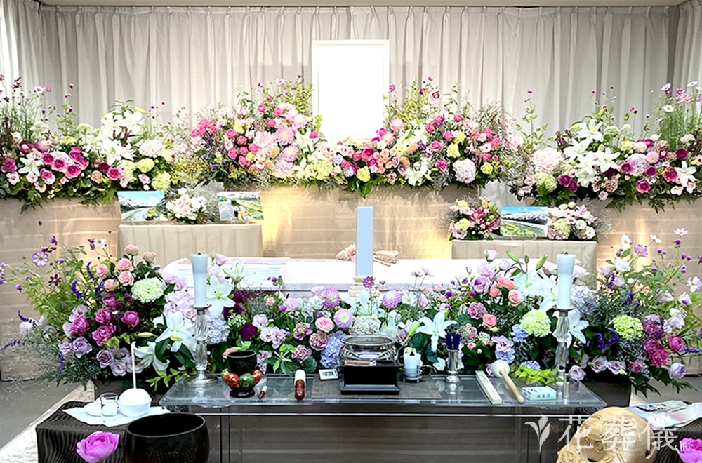 姉妹の絆の花祭壇