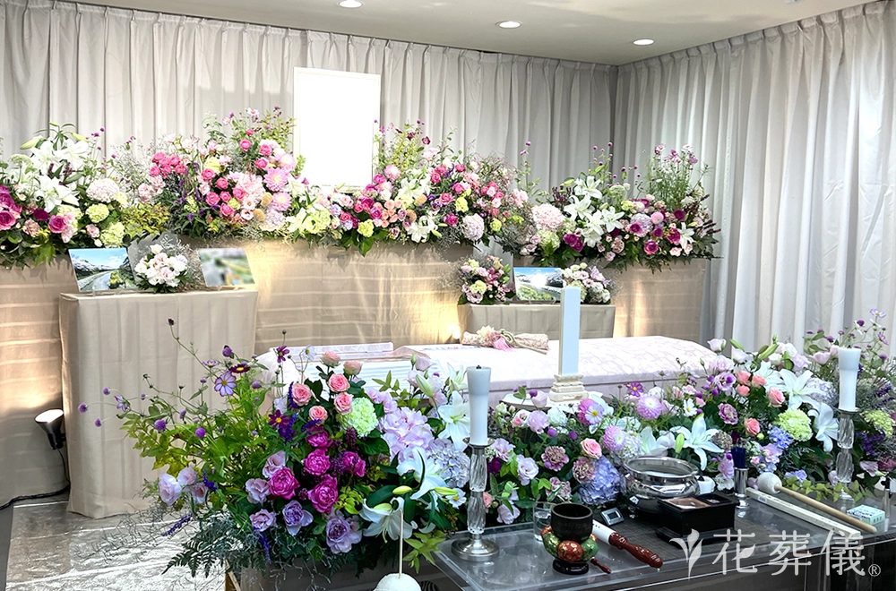 姉妹の絆の花祭壇