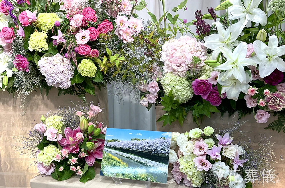 姉妹の絆の花祭壇