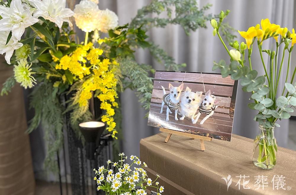 また行こうねの花祭壇