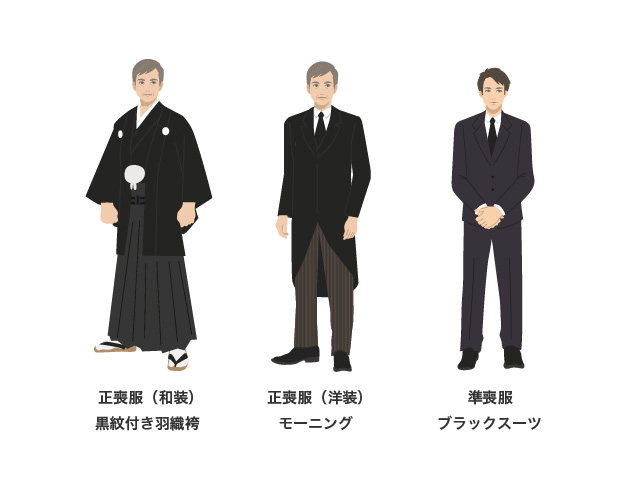 葬儀における男性の服装