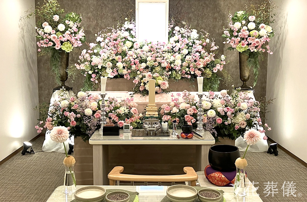 さくら色の花祭壇