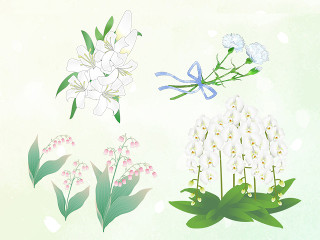 生花祭壇で使われる花の種類