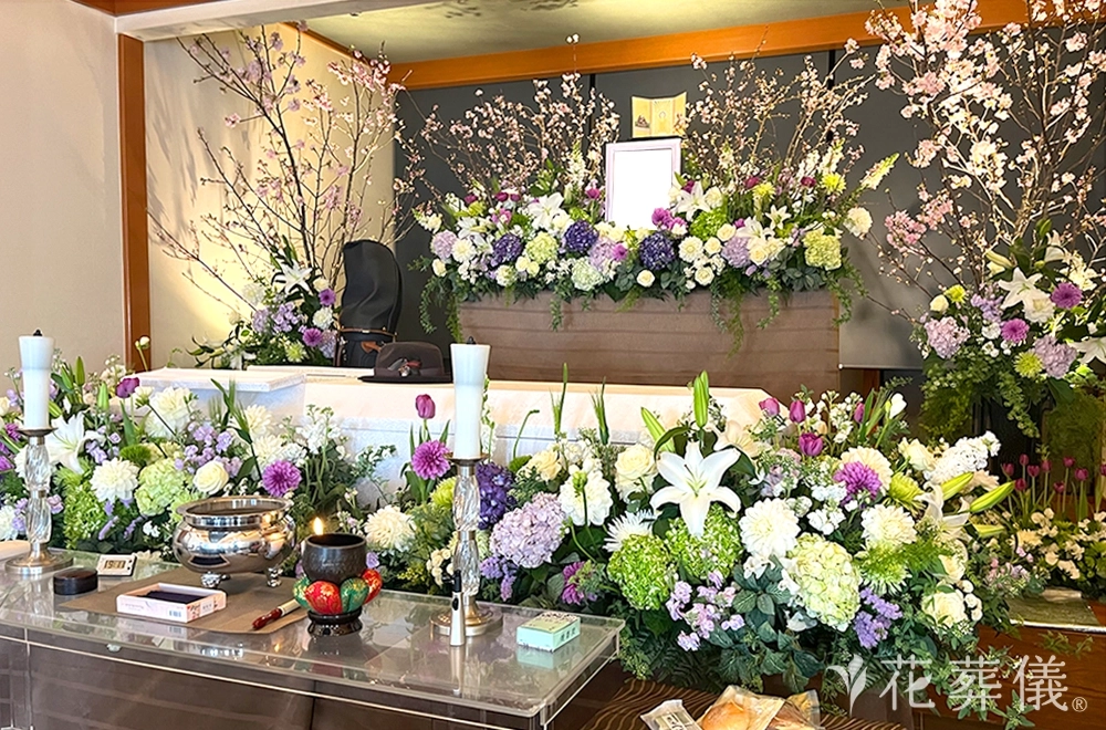 お花見の花祭壇