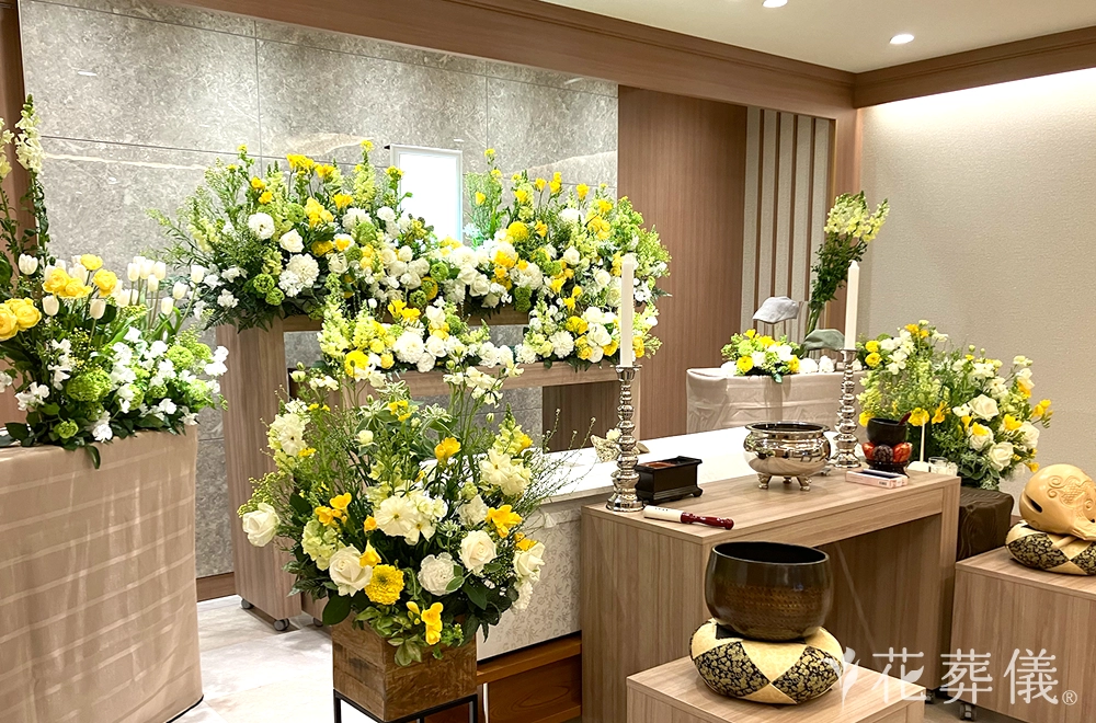 菜の花の祭壇の花祭壇