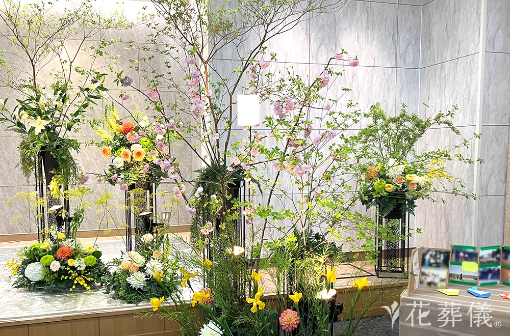 思いのままにの花祭壇