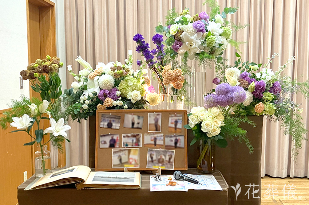 上品さの花祭壇