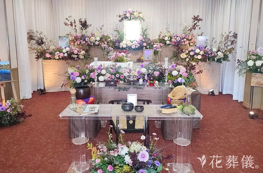 たくさんの愛をありがとうの花祭壇