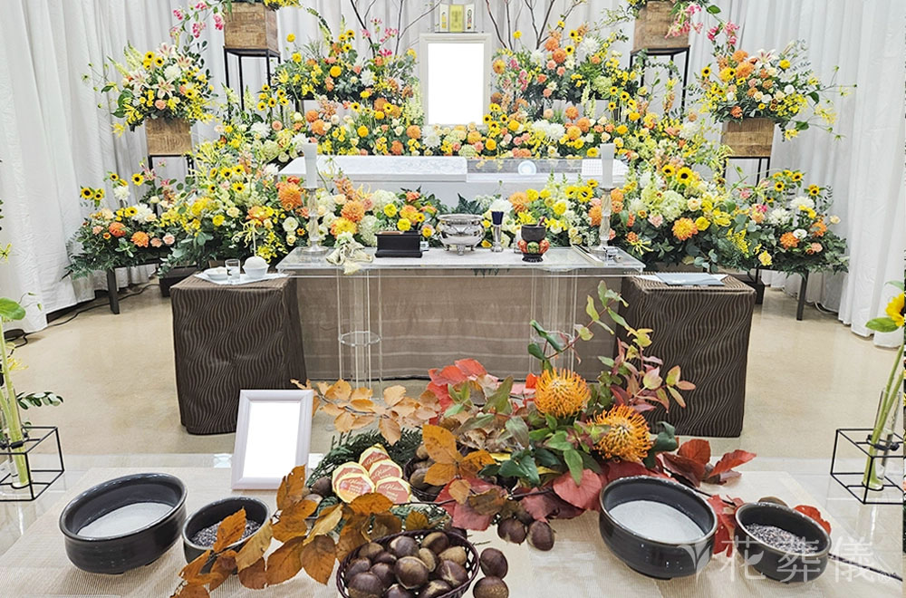 向日葵のようにの花祭壇