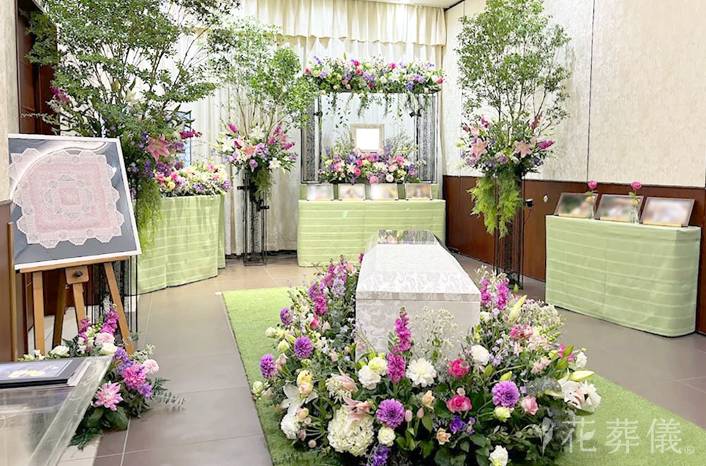 もう一度一緒にの花祭壇