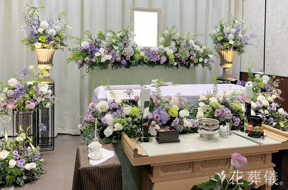 公園散歩の花祭壇